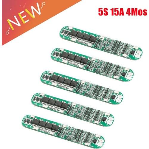 5 Pieces 5S 15A 18.5V Li-ion Lithium Battery 18650 Charger PCB BMS Cell Protection Board