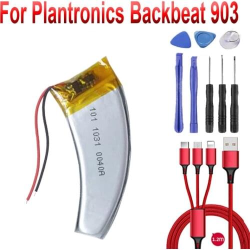 Battery for Plantronics Backbeat 903 Bend Type Headset New Li-po Polymer Rechargeable Accumulator Pack Replacement 3.7/3.8V