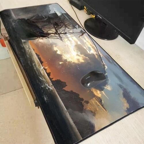 Sailing Flag Large Gaming Mouse Pad Gamer Computer Big Mouse Mat XXL Locking Edge Speed Mousepad Keyboard Desk Mat Multiple Size