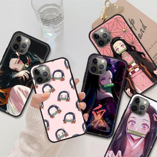 Case For iPhone 11 12 pro max Baseus Soft Para for iXS XR X 8 7 6 6S Plus SE 12mini capinhas Demon Slayer Nezuko Anime