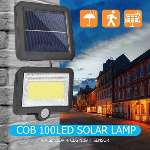 COB 56/100/120LED Solar Light Outdoor Solar Lamp PIR Motion Sensor Wall Light Waterproof Solar Powered Sunlight for Garden
