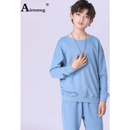 Children Long Sleeve Two Pieces Set Unisex Boys Girls Loose 2PCS Outfits 2021 Autumn Kids Casual Top Pullovers and Long Pants