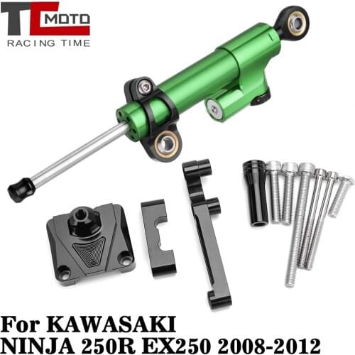 For KAWASAKI NINJA250R EX250 2008-2012 Steering Damper & Damper Bracket Mount kit for Kawasaki Ninja 250R EX 250 2008 2009 2010