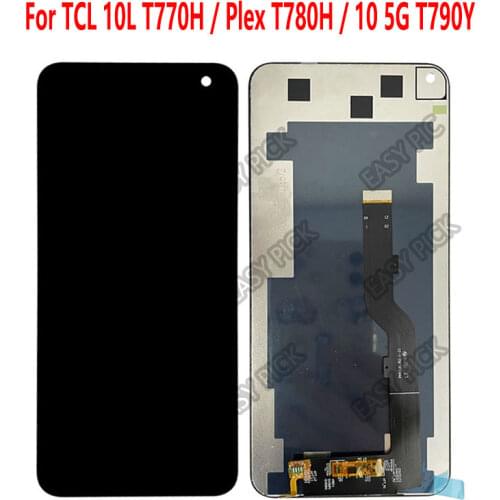 For TCL 10L T770H T770B T1 / Lite Plex T780H LCD Display Touch Screen Digitizer Assembly For 10 5G T1B T790W/S T790Z T790H T790Y