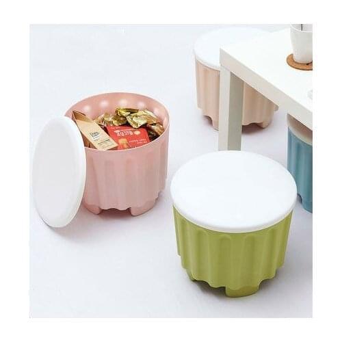 Home color stackable storage stool multi-function storage stool creative can sit people change shoes stool plastic stool