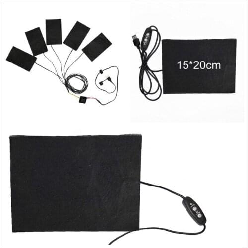 5 In 1 USB Electric Heating Pads For DIY Heated Clothing Thermal Outdoor Clothes Heated Jacket Vests Mobile Warming Gear