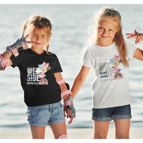 Brothers And Sisters T-shirts Disney Summer New Tshirts Black White Fashion Tees Kawaii Harajuku Dropship Loose Short Sleeve Top