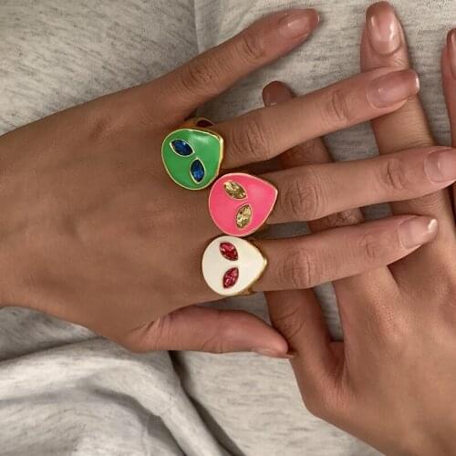 Alien Ring Cute Rings For Women Female Punk Style Jewelry Hip Hop Jewellry