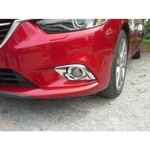 Car head fog light cover,auto front fog light bezel for Mazda 6 2014 2015,ABS chrome,2pc/lot