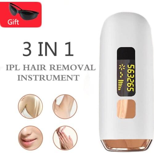 500000 Flash Permanent IPL Laser Hair Removal Machine Mini 3 in 1 Photoepilator Bikini Hair Removal Laser Epilator For Women