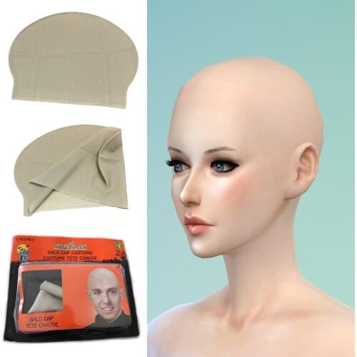 Reusable Skin head Monk nun bald cap/wig Halloween party props comedy concert film Movies Costume Dress Up event party supplies