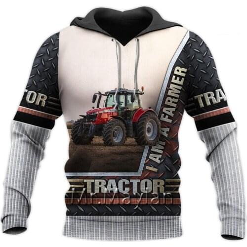Beautiful Tractor 3D All Over Printed Jacket Men/Women Casual Streetwear Sweatshirts Unisex Autumn Coat Boys Clothes Tops 5XL C2