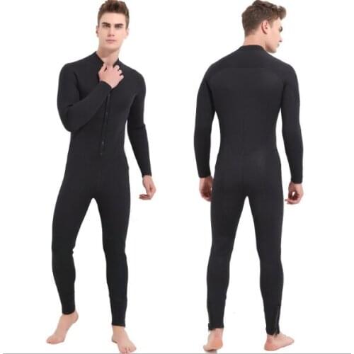 SBART 2019 new mens neoprene 5MM one-piece long-sleeved diving suit thick material warm surfing diving suit