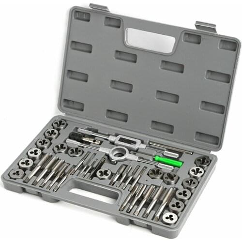 40-piece Tap and Die Set 32pc Metric Tap Set Tapping Tool Hand Tap and Die 40pc Hardware Repair and Renovation Tool
