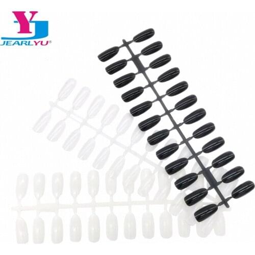 10 Pcs Professional Artificial Full Cover Nail Tips Long False Nail Art Tips Acrylic Salon Clear Natural Black Nail Tips Display