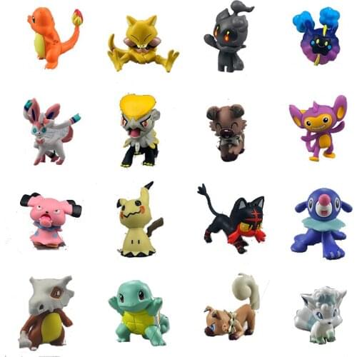 Pokemon Pikachu Squirtle Bulbasaur Eevee Model doll hand-made computer desk car decoration birthday Christmas gift collectiontoy