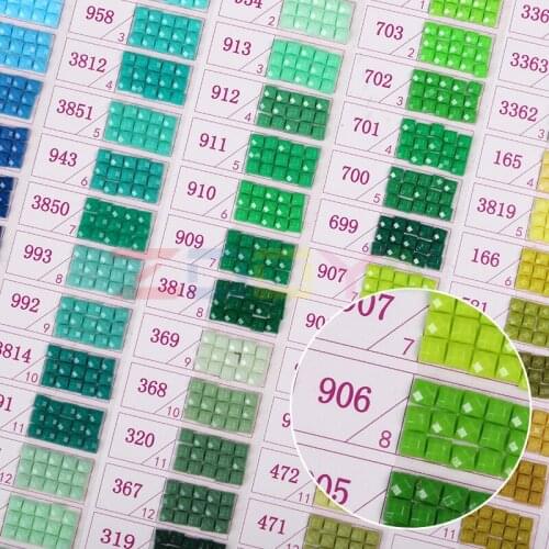 Full Square/Round Drill 5D Diamond Painting Tool 447 DMC Diamond Color Card Rhinestone Color Identification Card Handmade 2Sk01