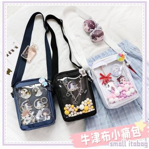 New Lolita Transparency Itabag Messenger Bag Japanese Shoulder Bag Kawaii Sweet Anime Cosplay Uniform Canvas Handbag Gifts
