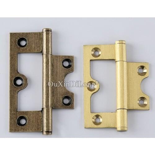 Retro Vintage 4PCS European Antique Pure Brass Cabinet Hinges Wooden Furniture Kitchen Wardrobe Cabinet Door Hinges w Screws