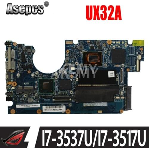 SAMXINNO For ASUS UX32A Laotop Mainboard UX32VD UX32V UX32A 90R-NYOMB1900Y Motherboard with 2G RAM I7-3537U/I7-3517U 24G SSD