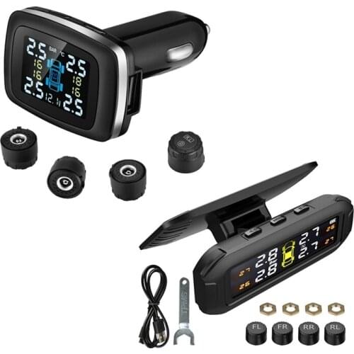 Car TPMS Lighter Digital Tpms Car Tire Pressure Alarm System with TPMS Solar Tire Pressure Sensor