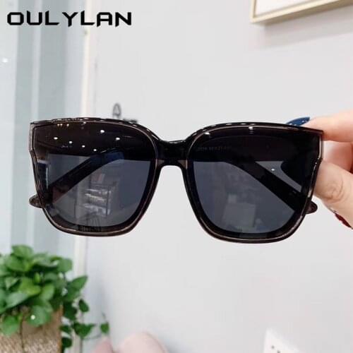 Oulylan Oversized Square Sunglasses Women Men Big Frame Sun Glasses Luxury Brand Fashion Eyeglasses Ladies Shades Outdoors Green