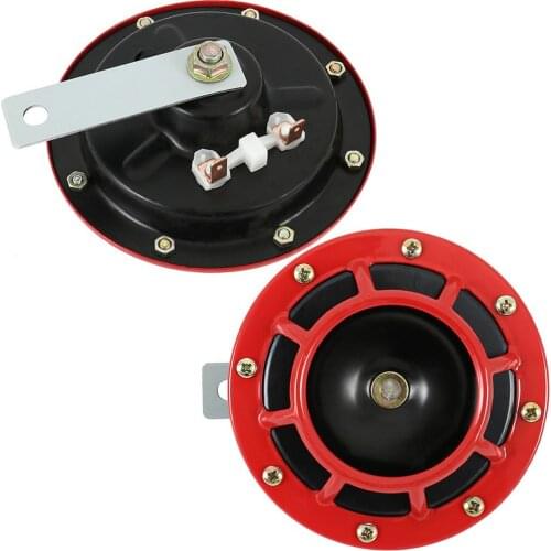 Universal Waterproof Motorcycle Horn 12V 105bd Red Air Horn Super Loud Electric Blast Tone Car Horn Loud Loudspeaker Basin