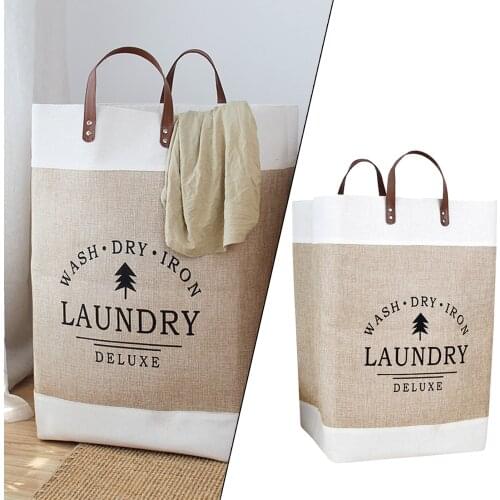 Waterproof Foldable Laundry Hamper, Dirty Clothes Laundry Basket, Linen Bin Storage Organizer for Toy Collection