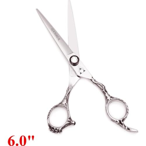 50Pcs 6.0 Professional Haircut Scissors440c Japanese Steel Barber Scissors Hair Thinning Hairdressing Scissor Cutting Shears9008
