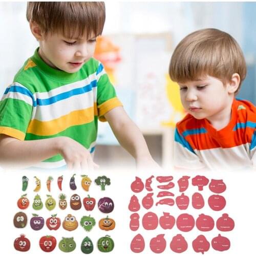 Iron Box Cards Matching Game Cognitive Card Baby Kids Educational Toy Gifts Wooden Cartoon Cognition Puzzles Toys