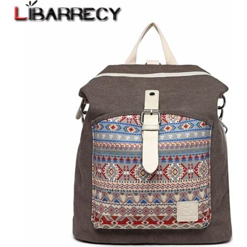 Women Waterproof Canvas Printing School Backpacks for Girls Female Shoulder Bag Multifunction Traveling Backpack 2021 Sac A Dos