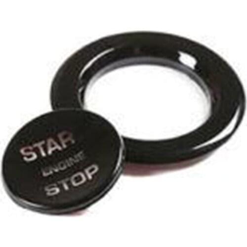 2PCS/1Set Start Switch Cover Accessories Decorative For Range Rover Evoque 2012-2019 Gloss Black High Quality ABS