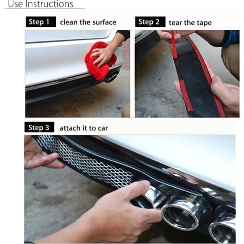 2Pcs Auto Car Grid Simulation Vent Double Tube Exhaust Pipe ABS Exterior BLK Set