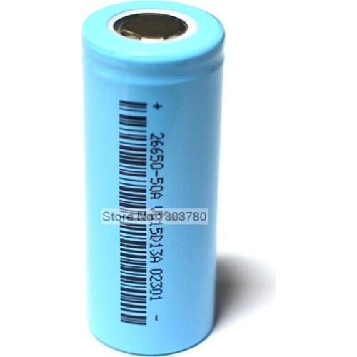 2Pcs 5000mAh 3.7V 26650 Li-ion Battery Rechargeable Batteries for flashlights cameras remote control toys