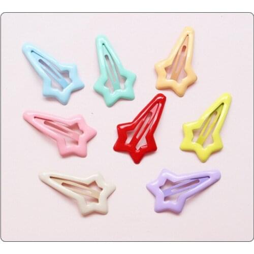 DHL 2000PCS Star Hair Clip Pin Candy Color BB Clips Hairband Hairgrip Barrettes Girls Holder Hair Pin