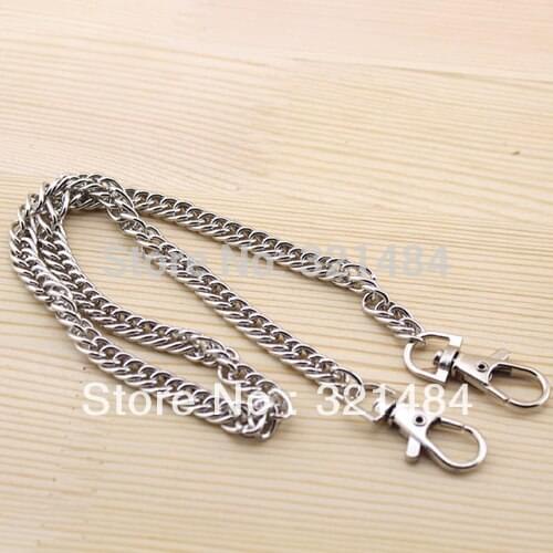 40cm 50pcs 8mm Dull silver plated Dense Handbag Metal Purse Chain Handles WHOLESALE