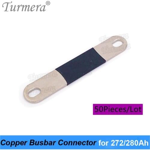 50Pieces Turmera Copper BusBars Connector for 3.2V 272Ah 280Ah 310Ah Lifepo4 Battery Assemble for 12V Uninterrupted Power Supply