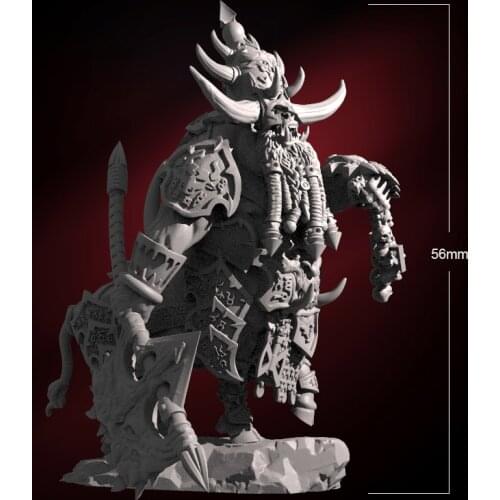 56mm Undead Minotaur 3D Print Resin Model Figure Unpaint DW-009