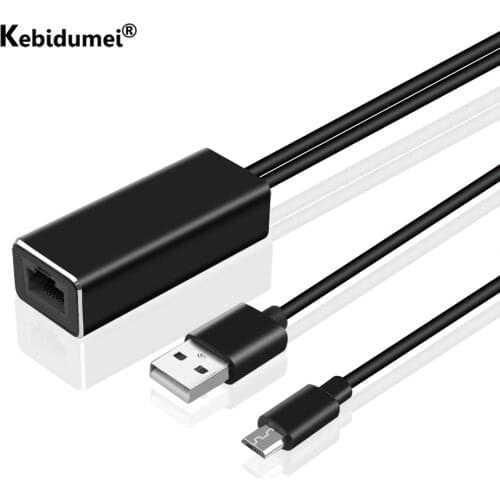 For Fire TV Stick HD 480 Mbps Micro USB2.0 To RJ45 Ethernet Adapter 10/100 Mbps FOR New Fire TV Home For Chromecast Ultra