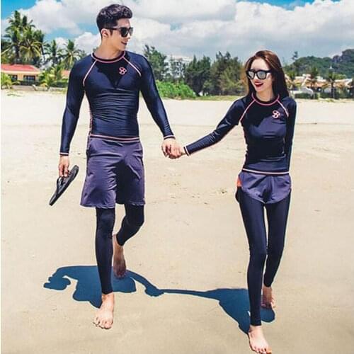 Bikinis For Women New Long Sleeve Couples Drying Surfing Dress Solid Polyester Sierra Surfer Sets Split Swimsuit Bikini Set