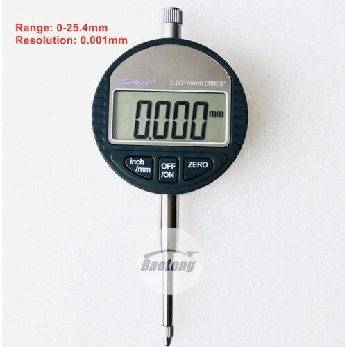Digital indicator 0-12.7mm/0-25.4mm 0.001mm 0.00005" Electronic Micrometer Micrometro Metric/Inch Dial Indicator Gauge