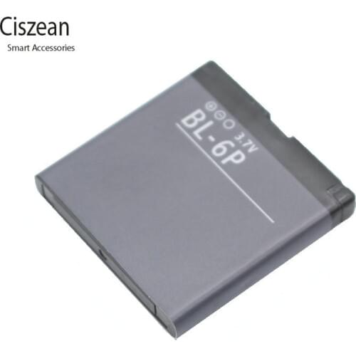 Ciszean 1x 3.7V 830mAh BL-6P Phone Replacement Battery for Nokia 6500C 6500 Classic 7900 Prism 7900P BL 6P BL6P bl6p