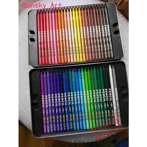 12 24 48 woodless color pencil full lead drawing pencil set artist students painting set school Supplies hand paint colouring