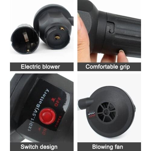 Electric BBQ Fan Air Blower Help Burning Picnic Cooking Lighters Barbecue Tools AUG889