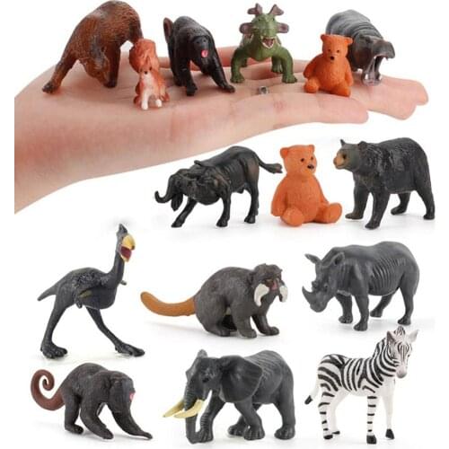 31PCS/set Simulation Animal Model Figure Girls Boys Children Toys Lion Tiger Monkey Ornaments Kids Toy Learning Education Gift