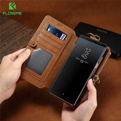 Floveme Luxury PU Leather Phone Case For Samsung S9/S10/S10E/S10plus Cover Coque Capa For Samsung note8/note9 Anti-knock Fundas