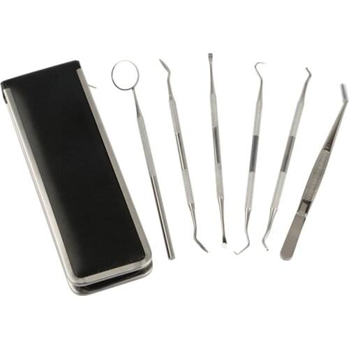 Hygiene Kit 6 Pcs tools Essential Calculus & Plaque Remover Set Dentist Prepared Tools Kit for Deep Teeth Cleaning