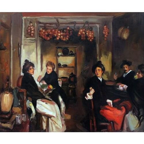 Classic Figurative Oil Painting for Home Decor Venetian Wineshop, 1898 by John Singer Sargent Canvas Wall Painting Art