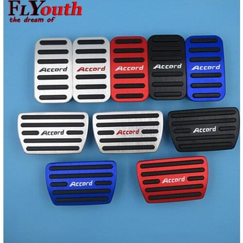 Aluminum alloy Pedal Cover For Honda Accord 10th 2018 2019 Non-Slip Auto No Drilling Aluminum Brake and Accelerator Pedal Covers