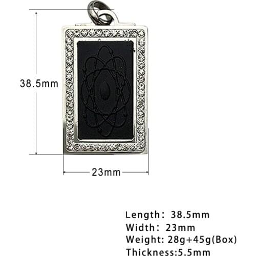 Quantum Pendant Necklace Energy Lava Stainless Steel Jewelry Charms Fashion Health